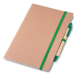 CADERNO P/ ANOT. KRAFT C/ CANETA SPX-14691 NA COR VERDE