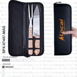 Alternative view of KIT CHURRASCO NO ESTOJO C/ 2 PÇS SPX-07447-MAD NA COR MADEIRA