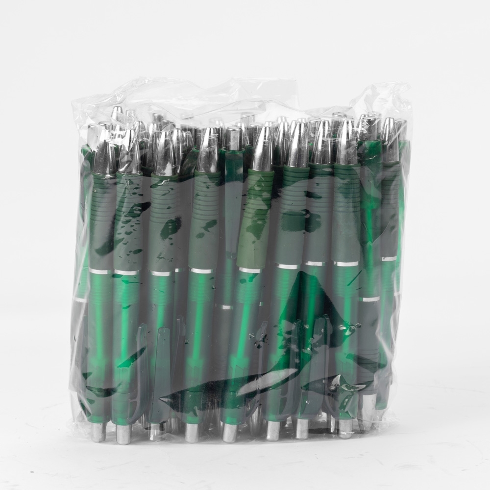 PACOTE C/ 50 PÇS CANETA PLÁSTICA SPX-P@3011B-VD NA COR VERDE