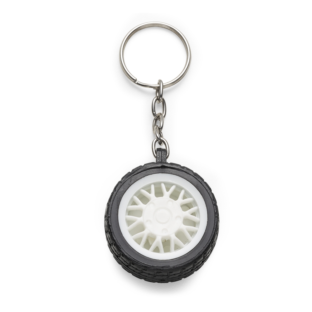 CHAVEIRO FORMATO PNEU  SPX-10123-BCO/BCO NA COR BRANCO