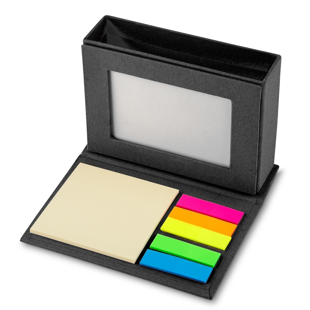 BLOCO DE ANOT. C/ PORTA FOTOS SPX-14689-PRE NA COR PRETO