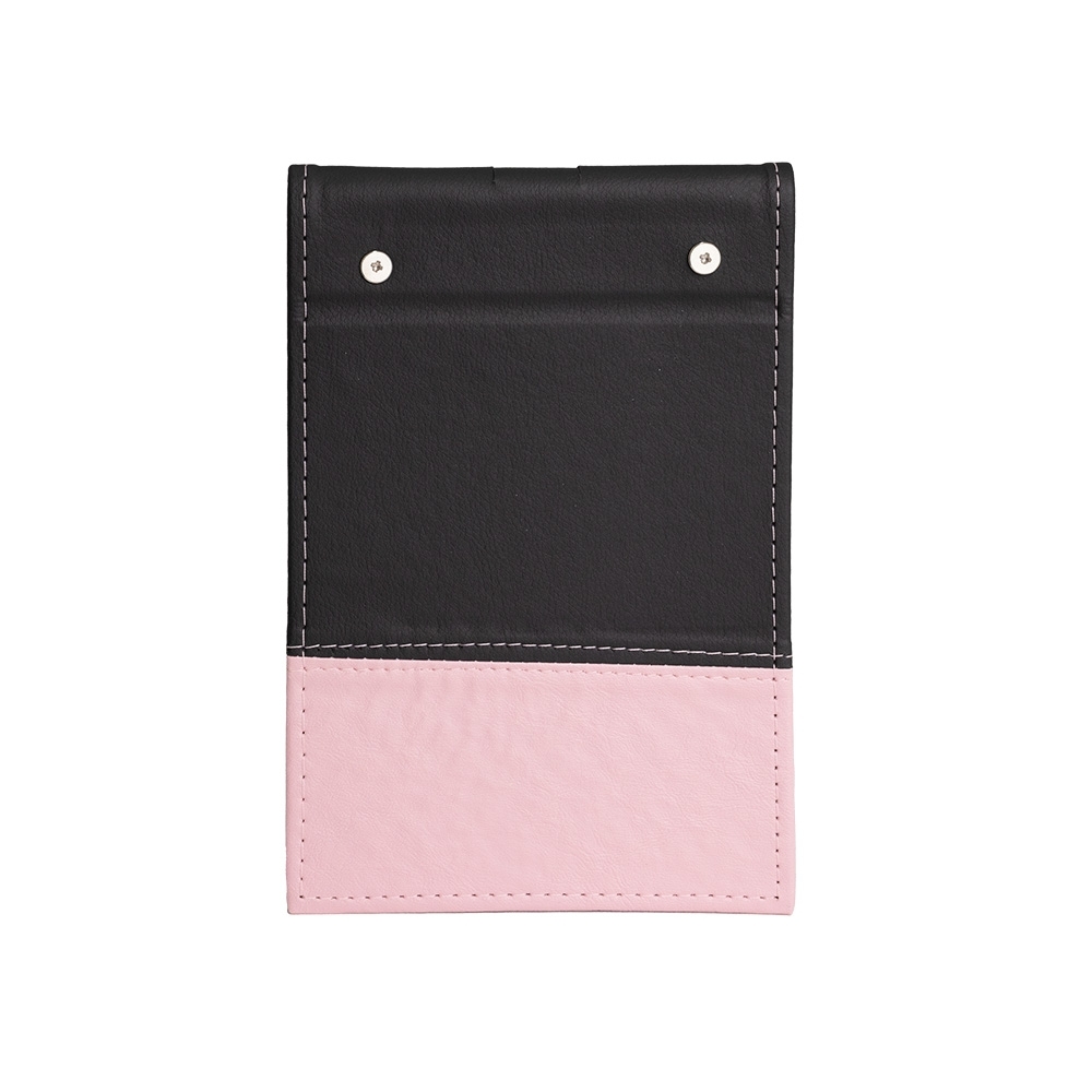 BLOCO DE ANOTAÇÕES EM COURO SINTÉTICO E PORTA CANETA SPX-14911-ROS NA COR ROSA