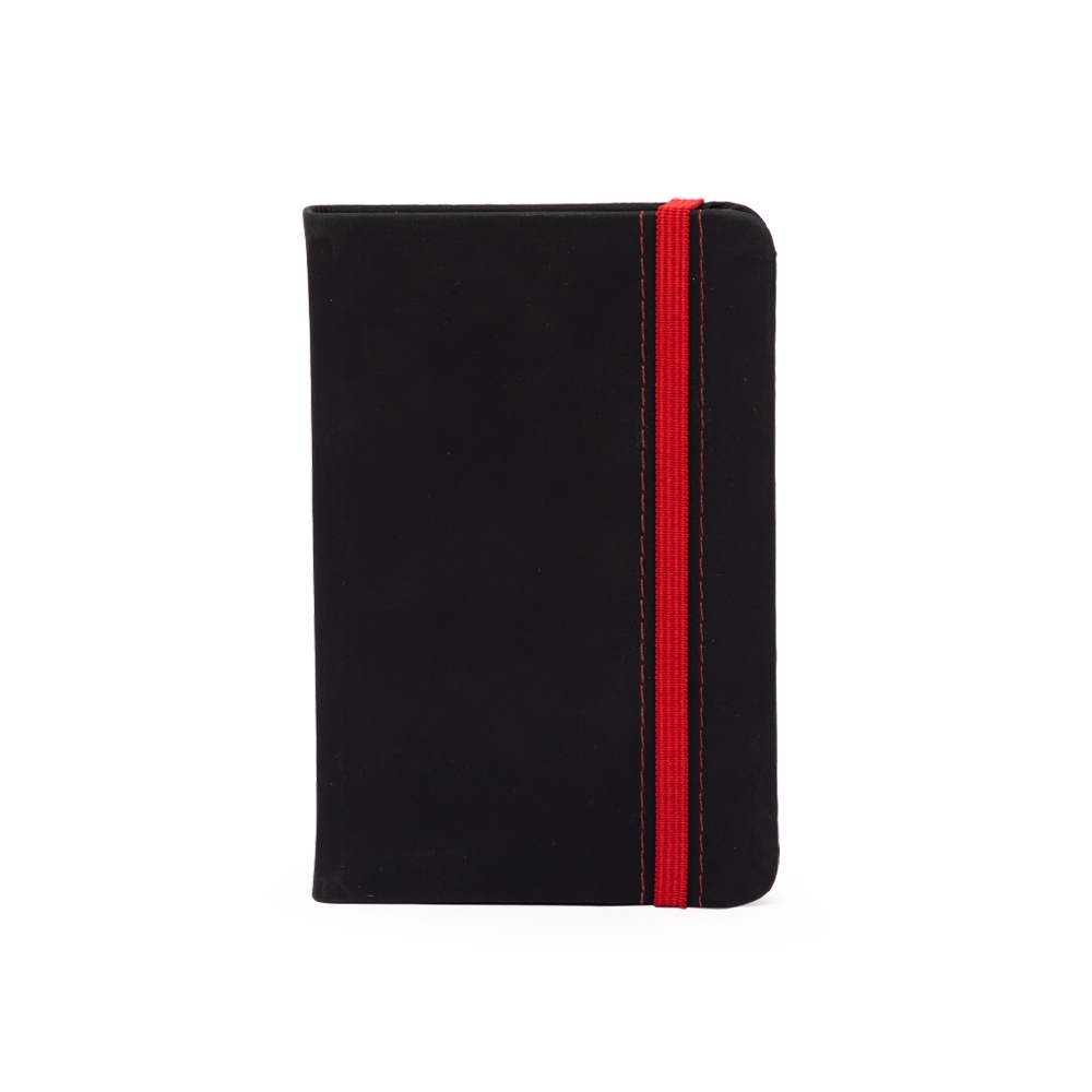 CADERNETA EMBORRACHADA COM PAUTA SPX-15052-PRE/VM NA COR PRETO