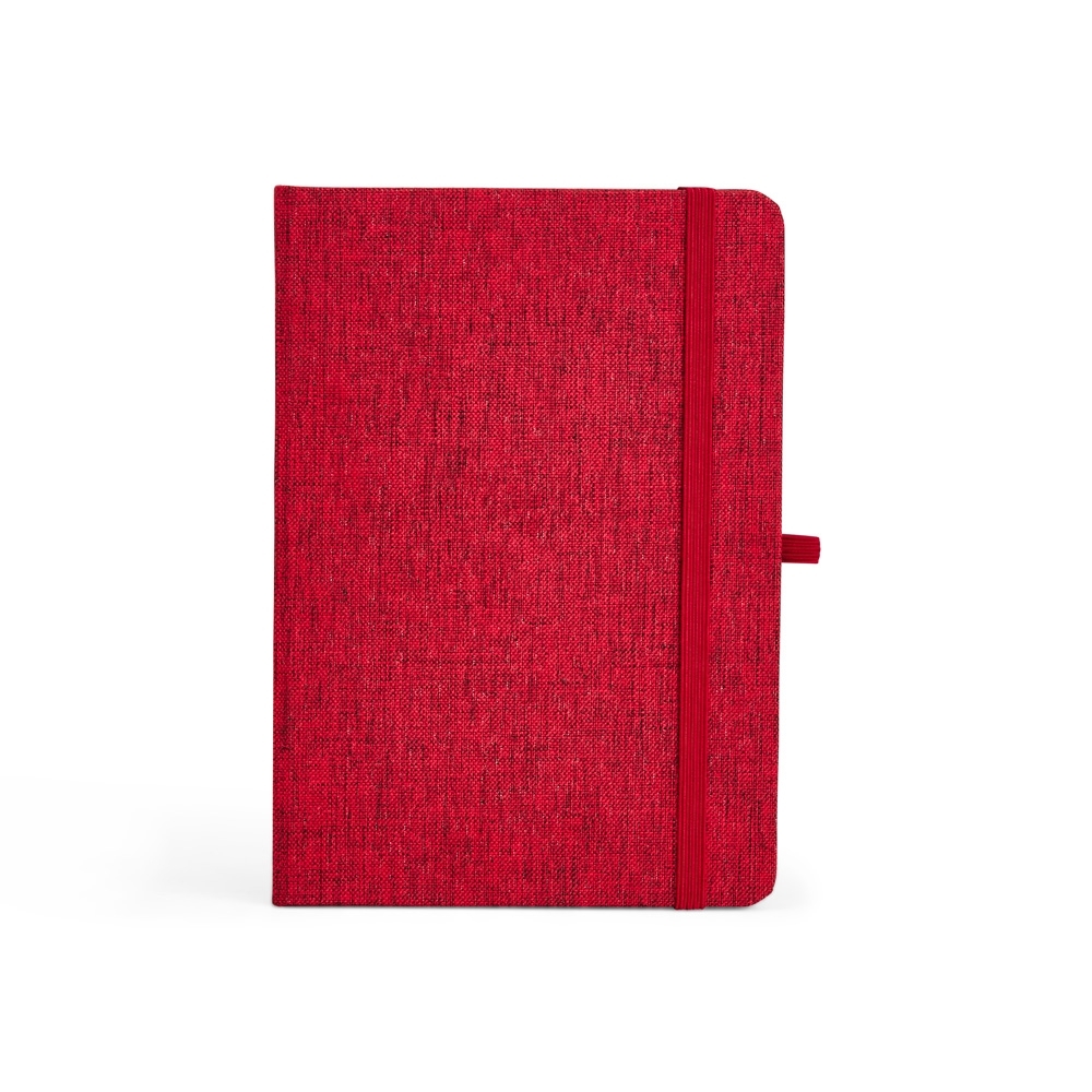 CADERNETA EM LINHO COM PORTA CANETA SPX-06104-VM NA COR VERMELHO