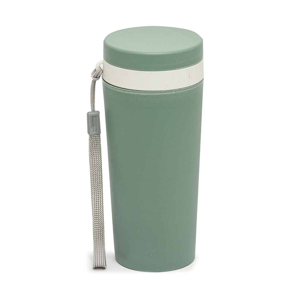 COPO FIBRA DE BAMBU 350ML SPX-03006A-VDE NA COR VERDE