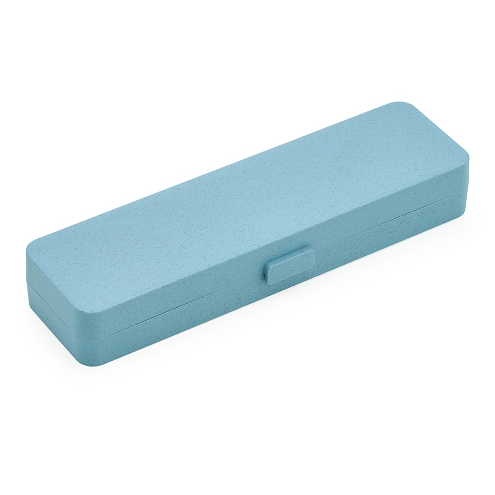 ESTOJO EM FIBRA DE BAMBU P/ CANETA  SPX-10398P-AZU NA COR AZUL