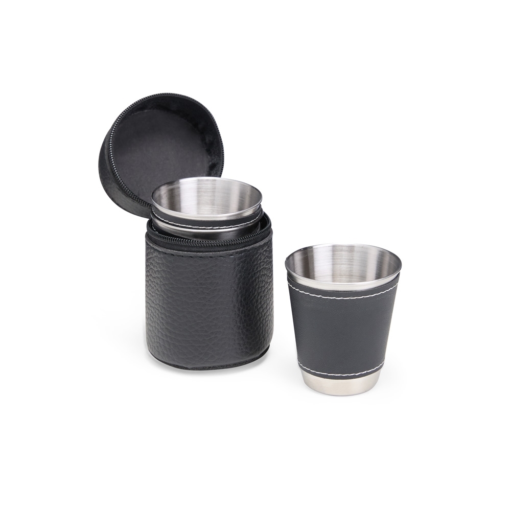 KIT COPO INOX 50ML 4 PEÇAS SPX-08165-PRE NA COR PRETO