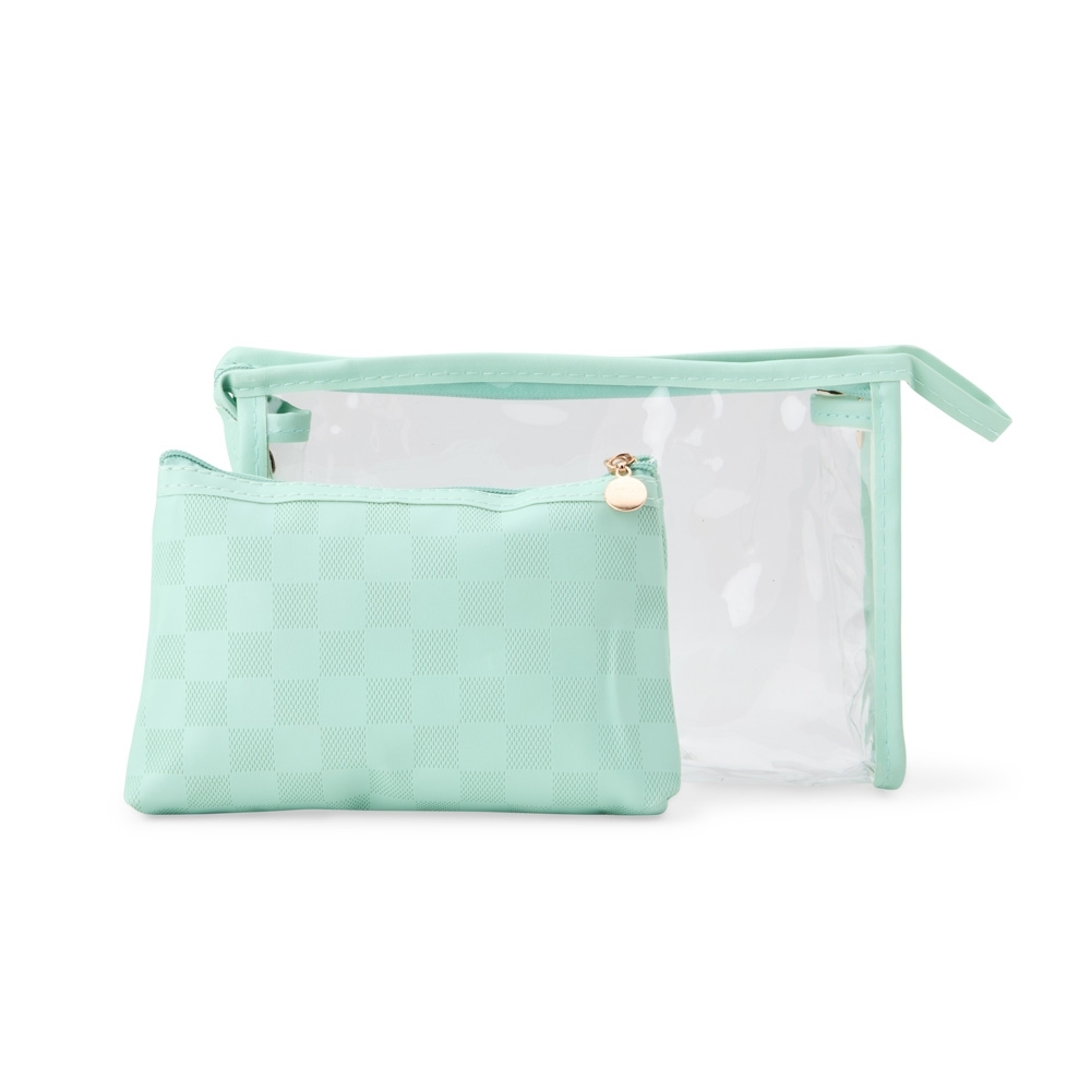 KIT NÉCESSAIRE DUAS PEÇAS SPX-07077-VD NA COR VERDE