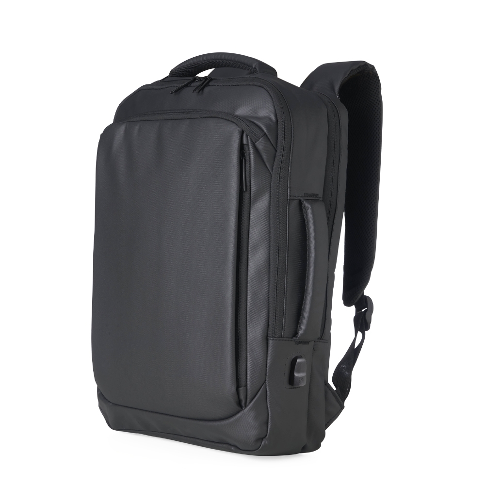 MOCHILA COURO SINTÉTICO USB 17 LITROS SPX-01901-PRE NA COR PRETO