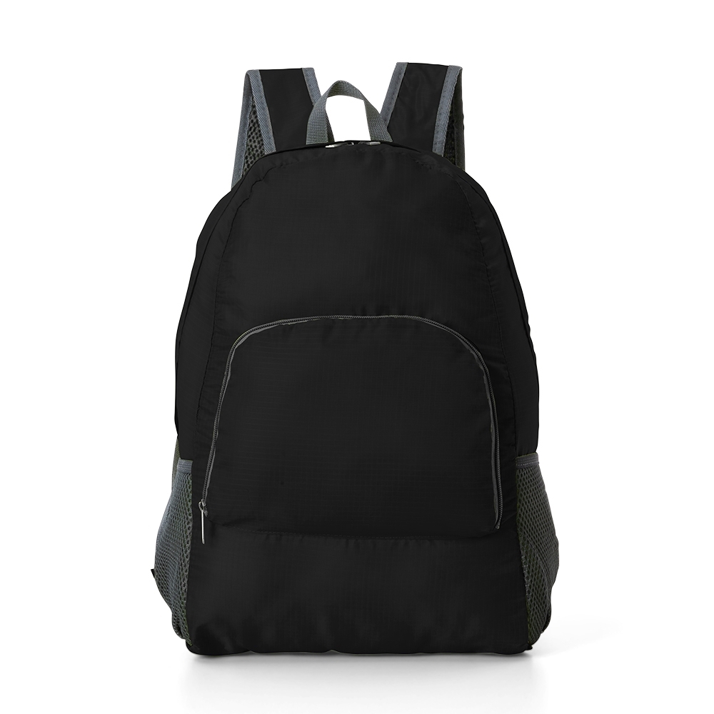 MOCHILA DE NYLON DOBRÁVEL 21L SPX-18539-PRE/CIN NA COR PRETO