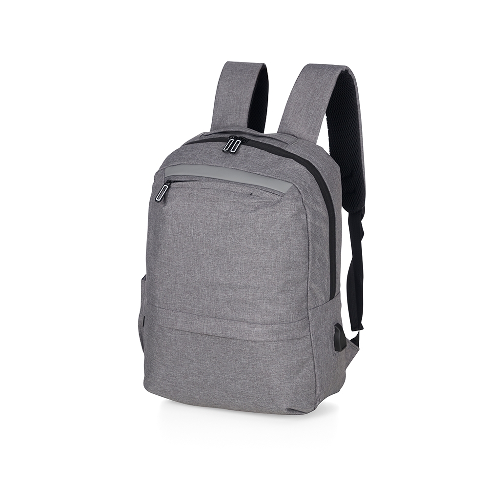 MOCHILA DE NYLON USB 21L SPX-04057-CIN NA COR PRATA