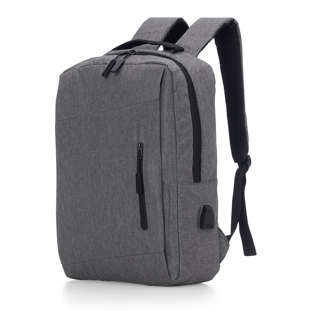 MOCHILA DE NYLON USB 21L SPX-11329-CIN NA COR PRATA