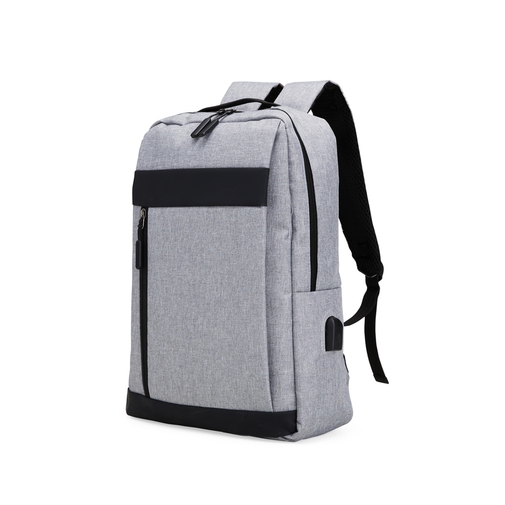 MOCHILA DE NYLON USB 21L SPX-01325C-CIN NA COR PRATA