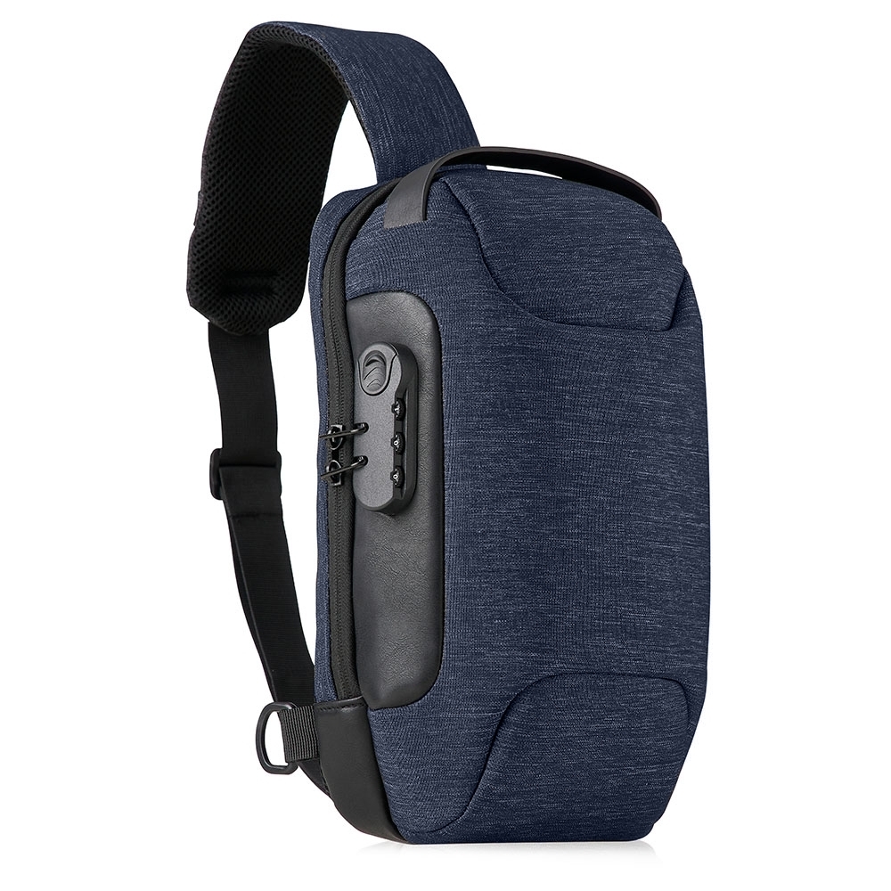 MOCHILA DE OMBRO USB ANTI-FURTO 7L SPX-04058-AZU NA COR AZUL