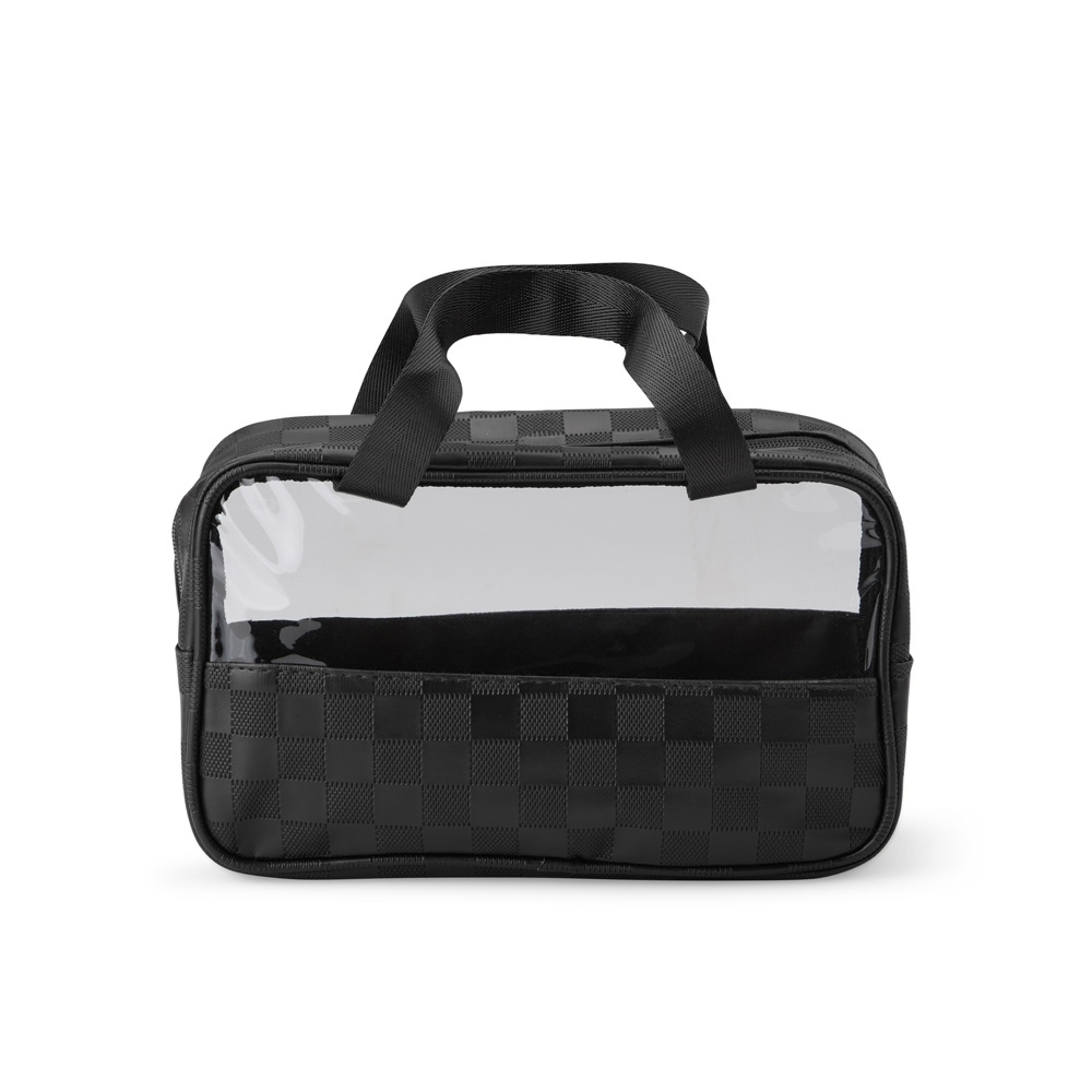 NECESSAIRE PVC IMPERMEÁVEL SPX-P@18812-PRE NA COR PRETO