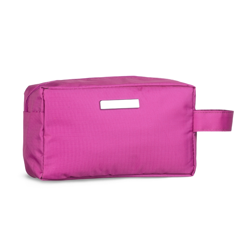 NECESSAIRE PVC IMPERMEÁVEL C/ PLAQUINHA  SPX-01228P-RSE NA COR ROSA