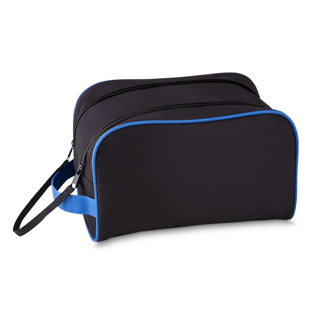 NECESSAIRE EM POLIESTER SPX-13983-PRE/AZU NA COR PRETO