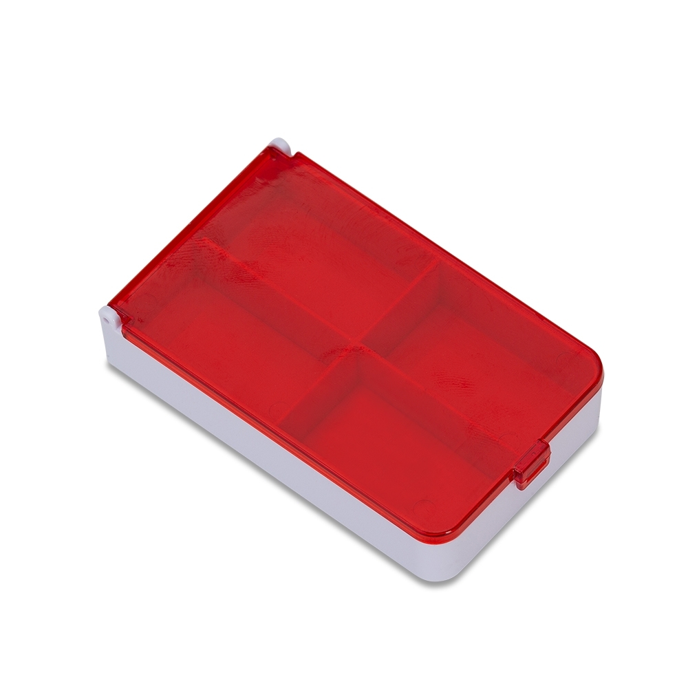 PORTA COMPRIMIDO PLÁSTICO SPX-14245-VM/BCO NA COR VERMELHO