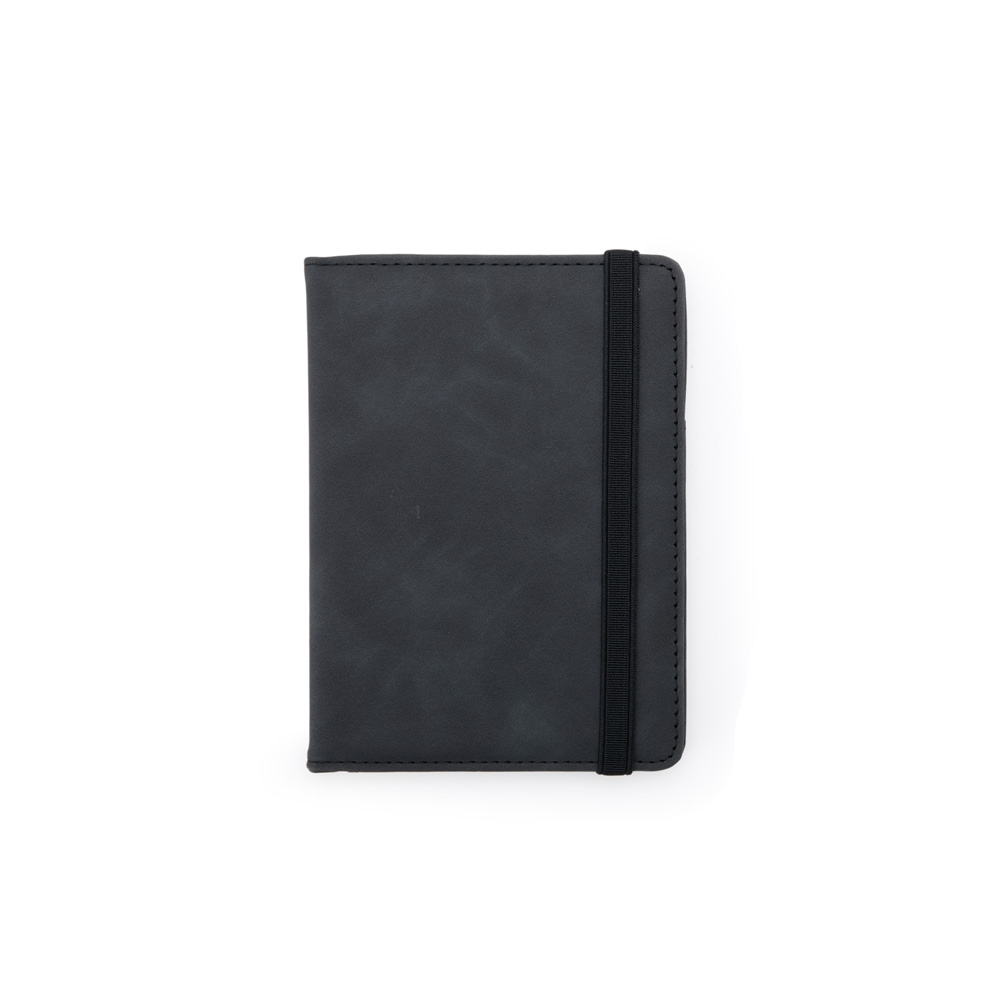 PORTA PASSAPORTE EM COURO SINTÉTICO SPX-18880-PRE NA COR PRETO