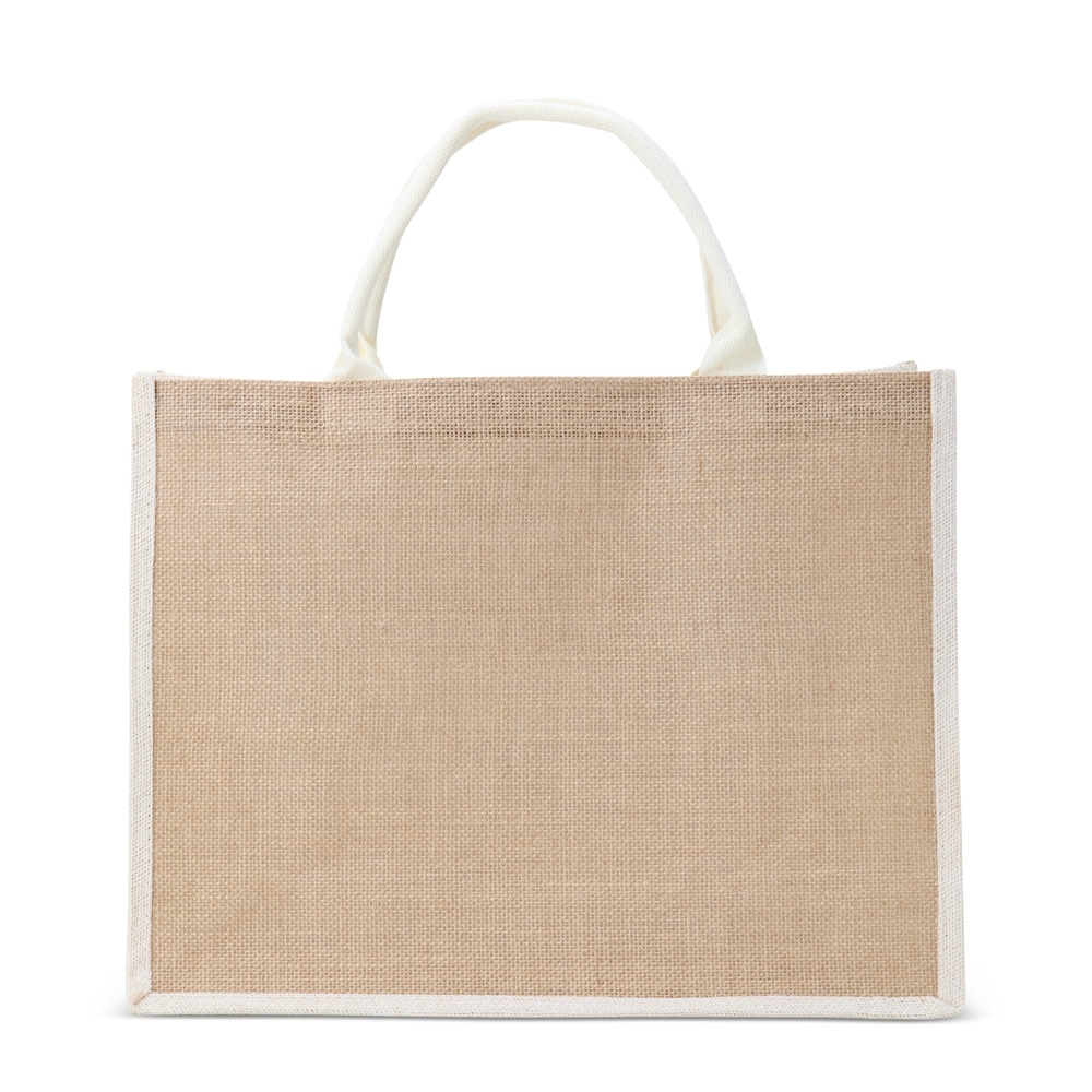 SACOLA DE JUTA GRANDE SPX-18743-BCO NA COR BRANCO