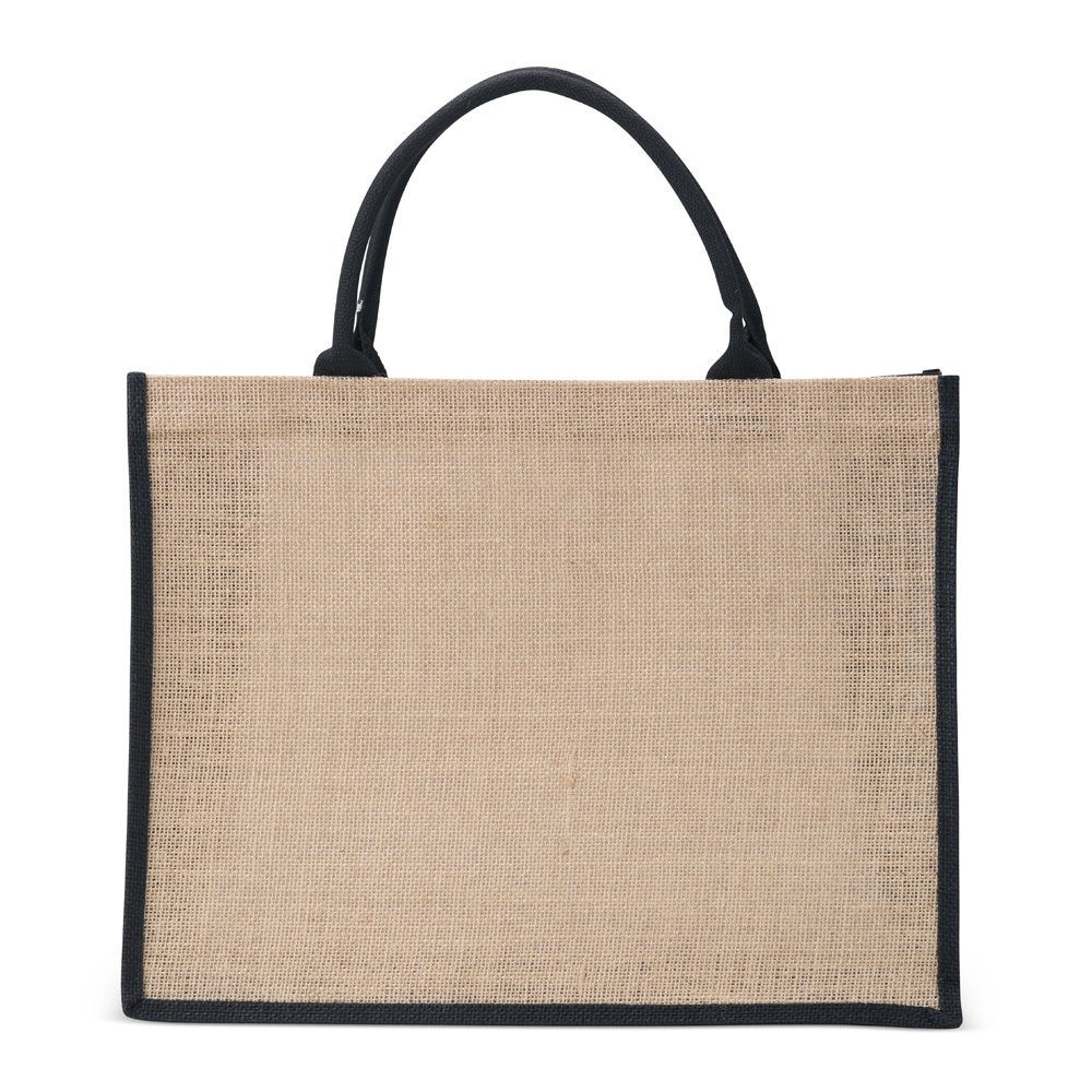 SACOLA DE JUTA GRANDE SPX-18743-PRE NA COR PRETO