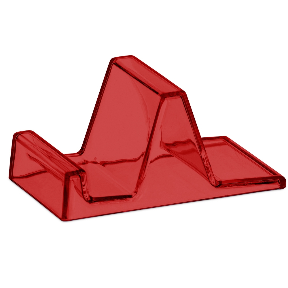 SUPORTE P/ CELULAR EM ACRILICO SPX-01093-VM/TRA NA COR VERMELHO