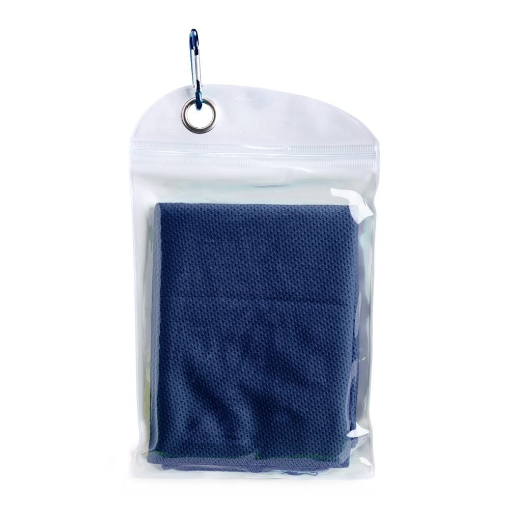 TOALHA ESPORTIVA REFRESCANTE DE ELASTANO SPX-08226-AZE NA COR AZUL