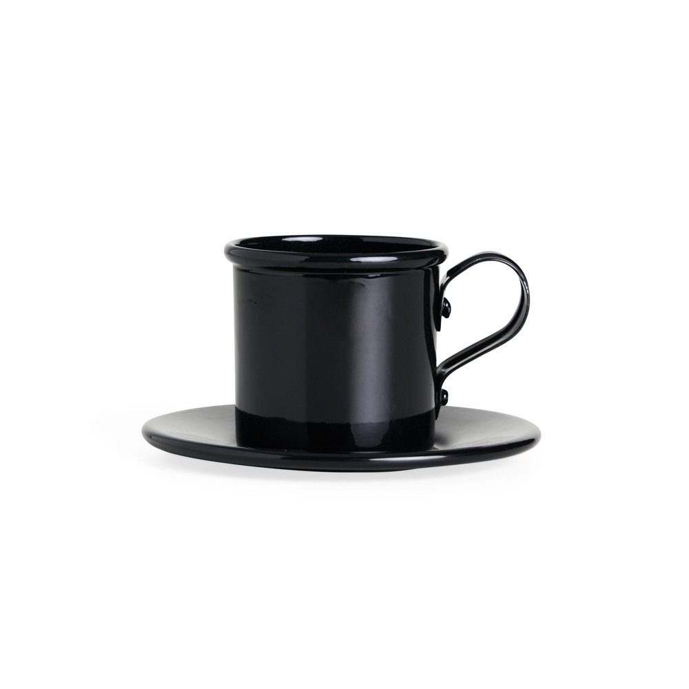 XÍCARA 100ML COM PIRES EM ALUMÍNIO SPX-14947-PRE NA COR PRETO