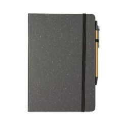 CADERNETA FIBRA DE ARROZ COM CANETA SPX-08290-PRE NA COR PRETO