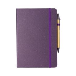 CADERNETA FIBRA DE ARROZ COM CANETA SPX-08290-ROX NA COR ROXO