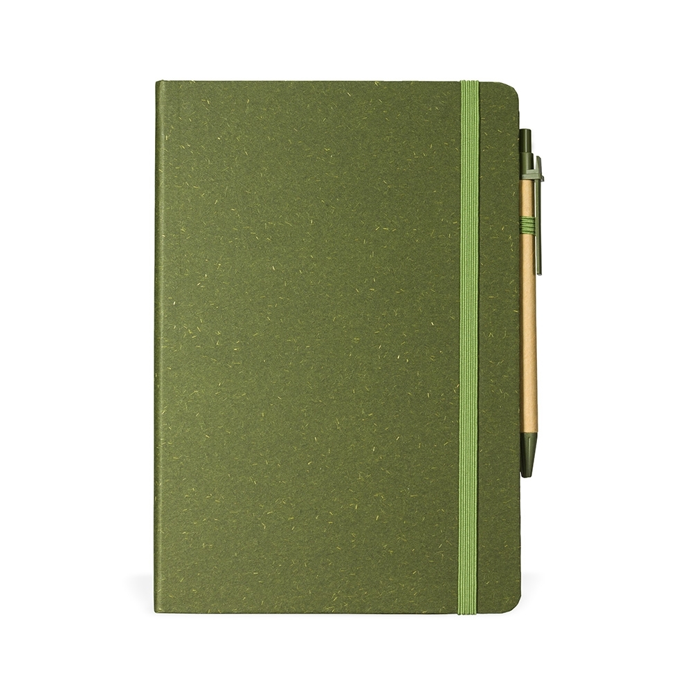 CADERNETA FIBRA DE ARROZ COM CANETA SPX-08290-VD NA COR VERDE