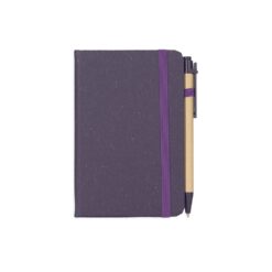 CADERNETA PALHA DE TRIGO COM CANETA SPX-08288-ROX NA COR ROXO