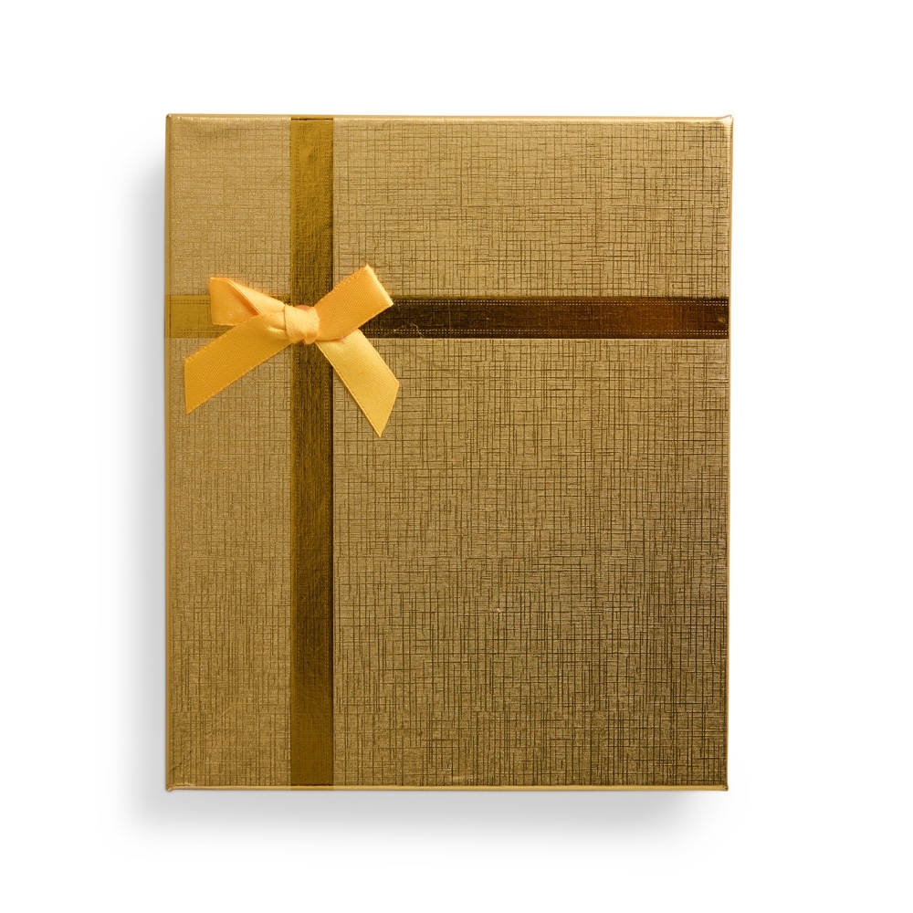 CAIXA PARA PRESENTE SPX-19000-DOU NA COR DOURADO