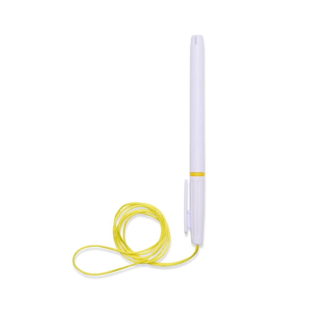 CANETA PLÁSTICA COM CORDÃO SPX-01092-BCO/AMA NA COR BRANCO