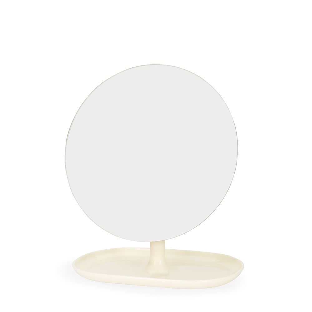 ESPELHO DE MESA PLÁSTICO SPX-18982-CRE NA COR BRANCO