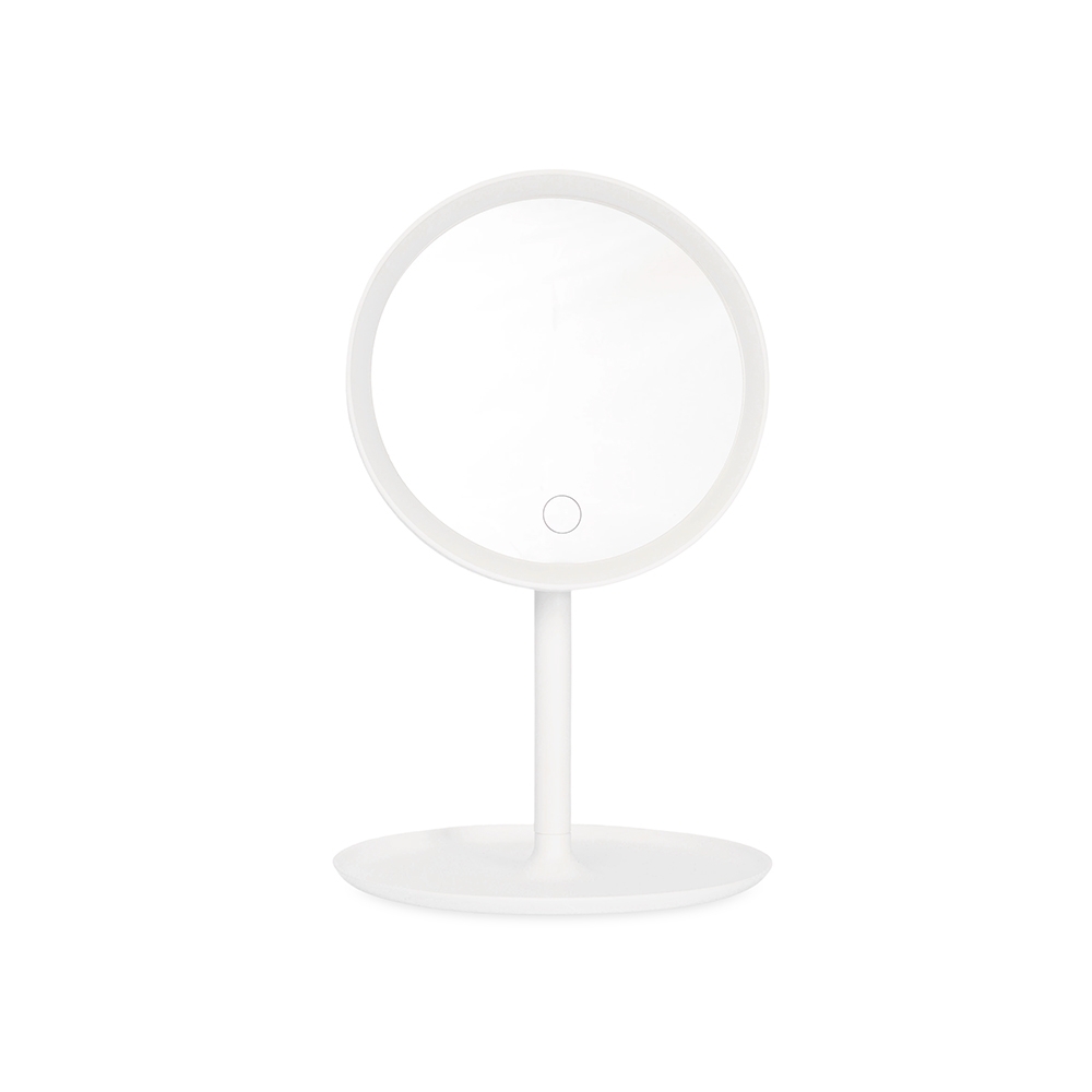 ESPELHO DE MESA PLÁSTICO COM LED SPX-18981-BCO NA COR BRANCO