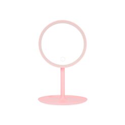ESPELHO DE MESA PLÁSTICO COM LED SPX-18981-ROS NA COR ROSA