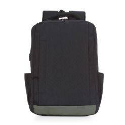 MOCHILA DE NYLON USB 21L SPX-03034-PRE/CIN NA COR PRETO