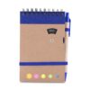 BLOCO DE ANOTAÇÕES KRAFT COM CANETA SPX-15366-AZU NA COR AZUL