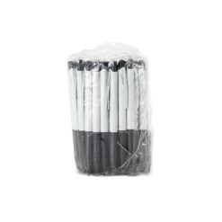PACOTE CANETA PLÁSTICA COM 50PÇS SPX-P@00401C-BCO/PRE NA COR BRANCO